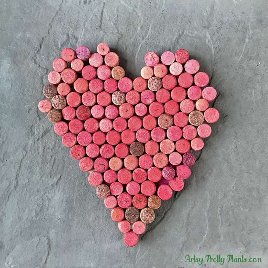 Wine Cork Wall Art for Valentine's Day