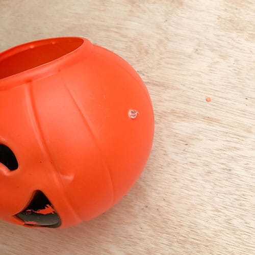  diy cement pumpkin glue in hole