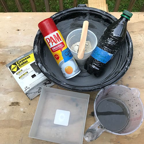 materials for DIY cement tiles