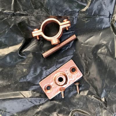 copper hardware for wall vase