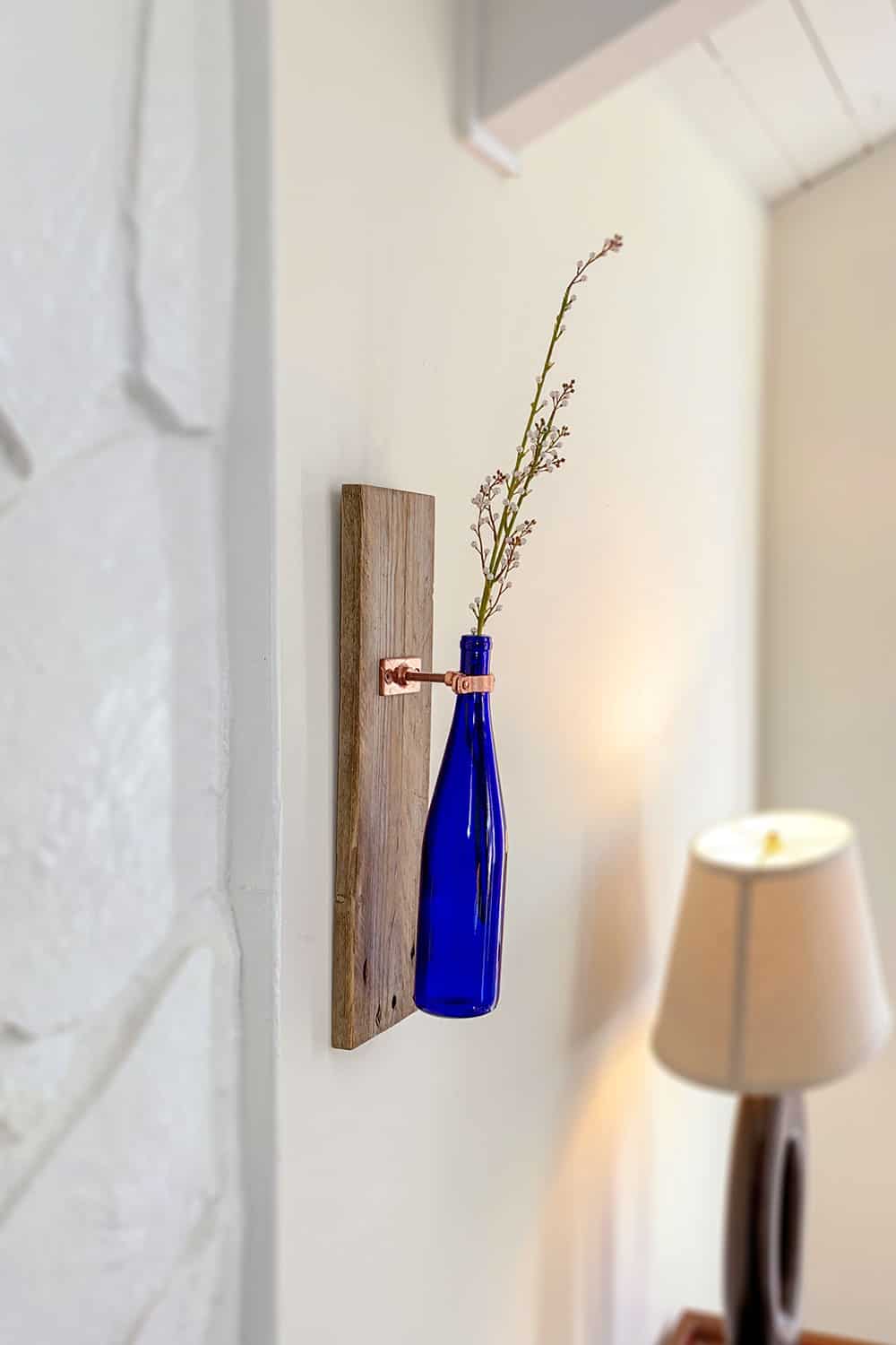 Make A Wine Bottle Wall Vase An Easy Step By Step Tutorial