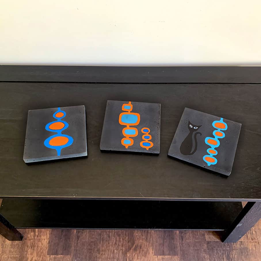 Mid Century Modern DIY Concrete Wall Art Tutorial for DIY Home Decor