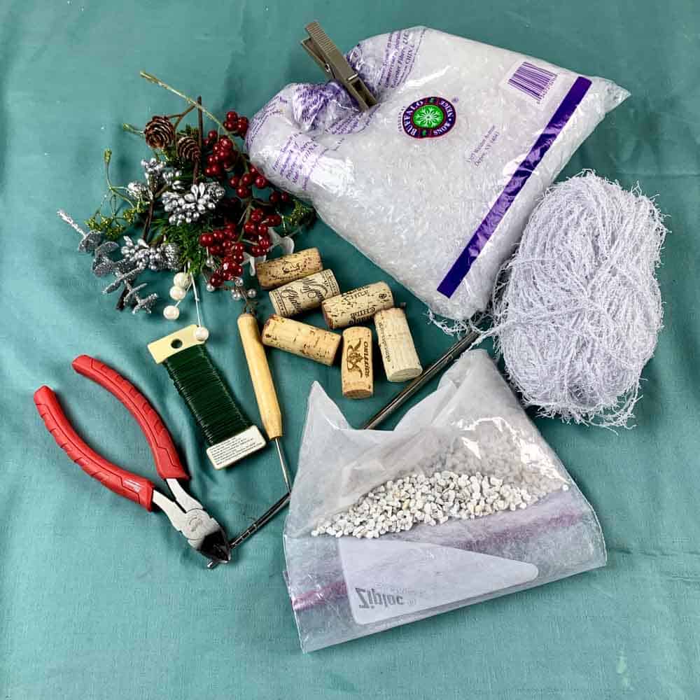materials for DIY christmas ornaments 
