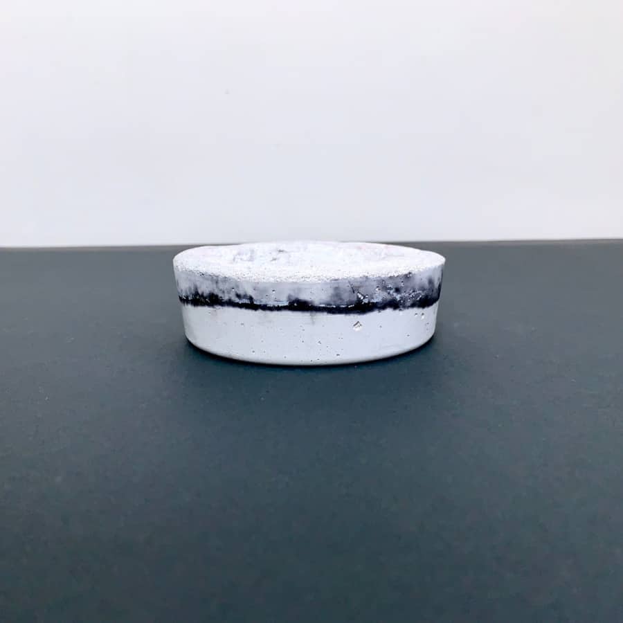 marbled black & white planter - powdered with harsh line colorant