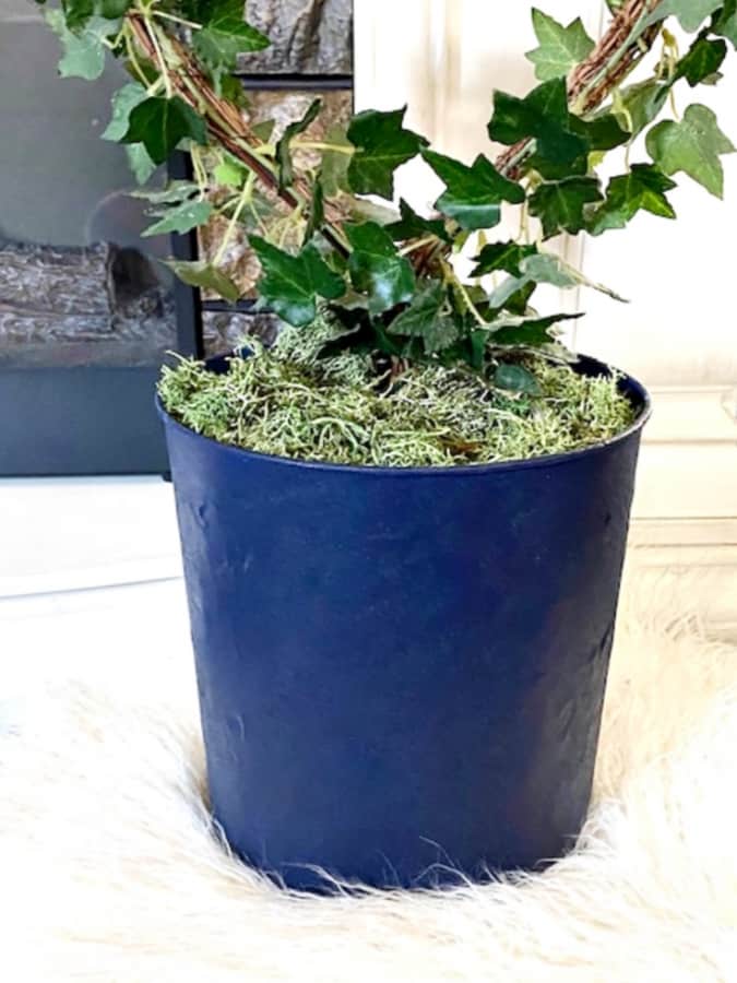East DIY Planter painted with suede effect
