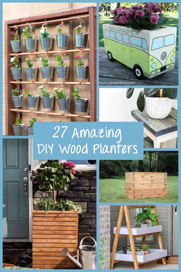 27 Amazing DIY Wood Planters