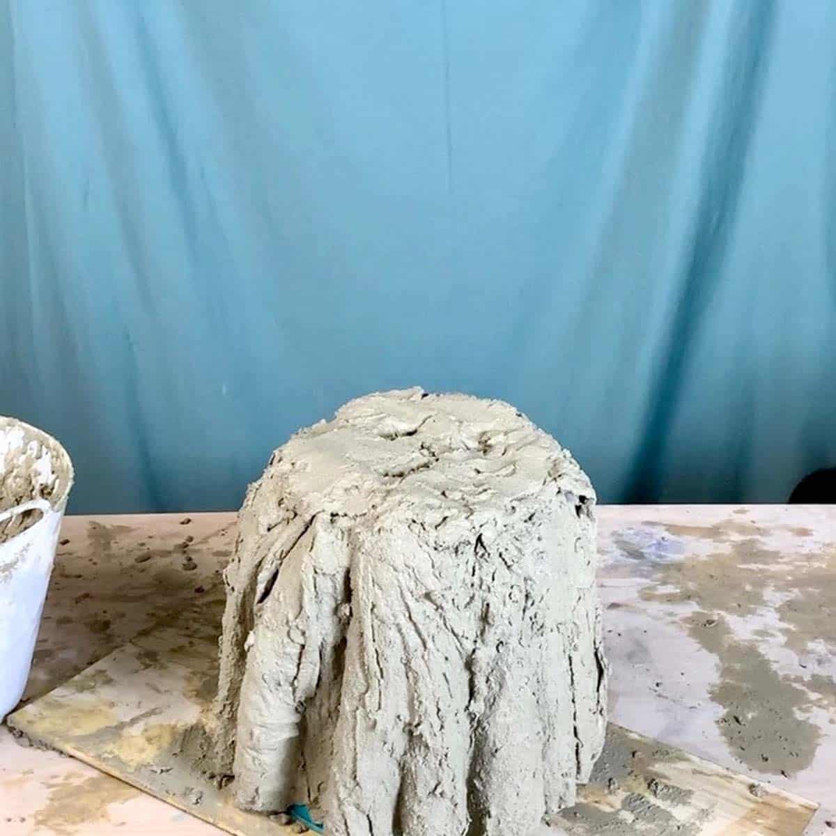 Cement Draped Fabric Flower Pot Artsy Pretty Plants