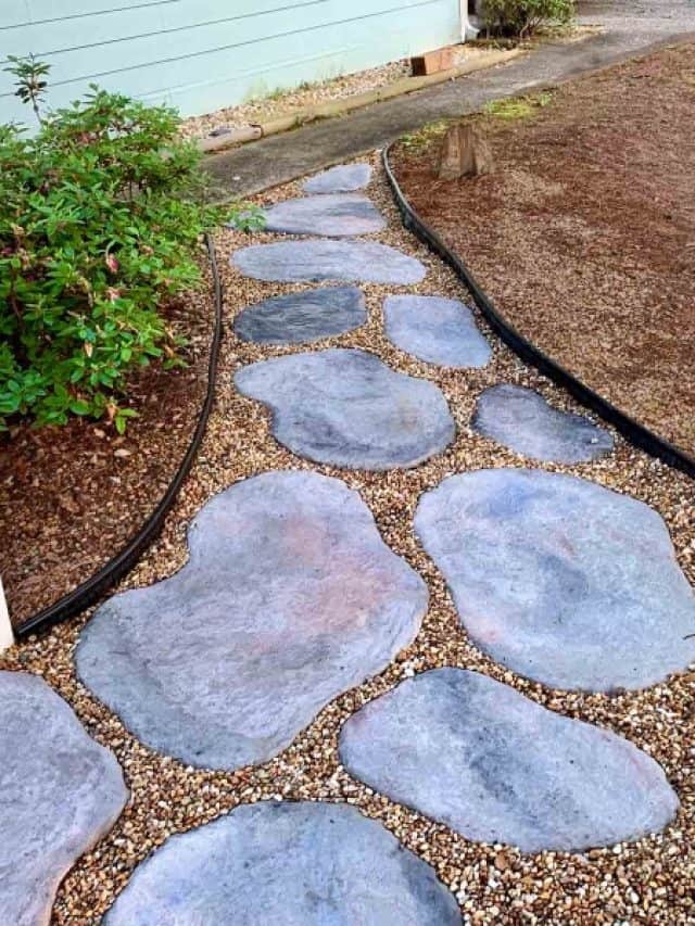 DIY Concrete Stepping Stones: Shaped Like Natural Stone Story