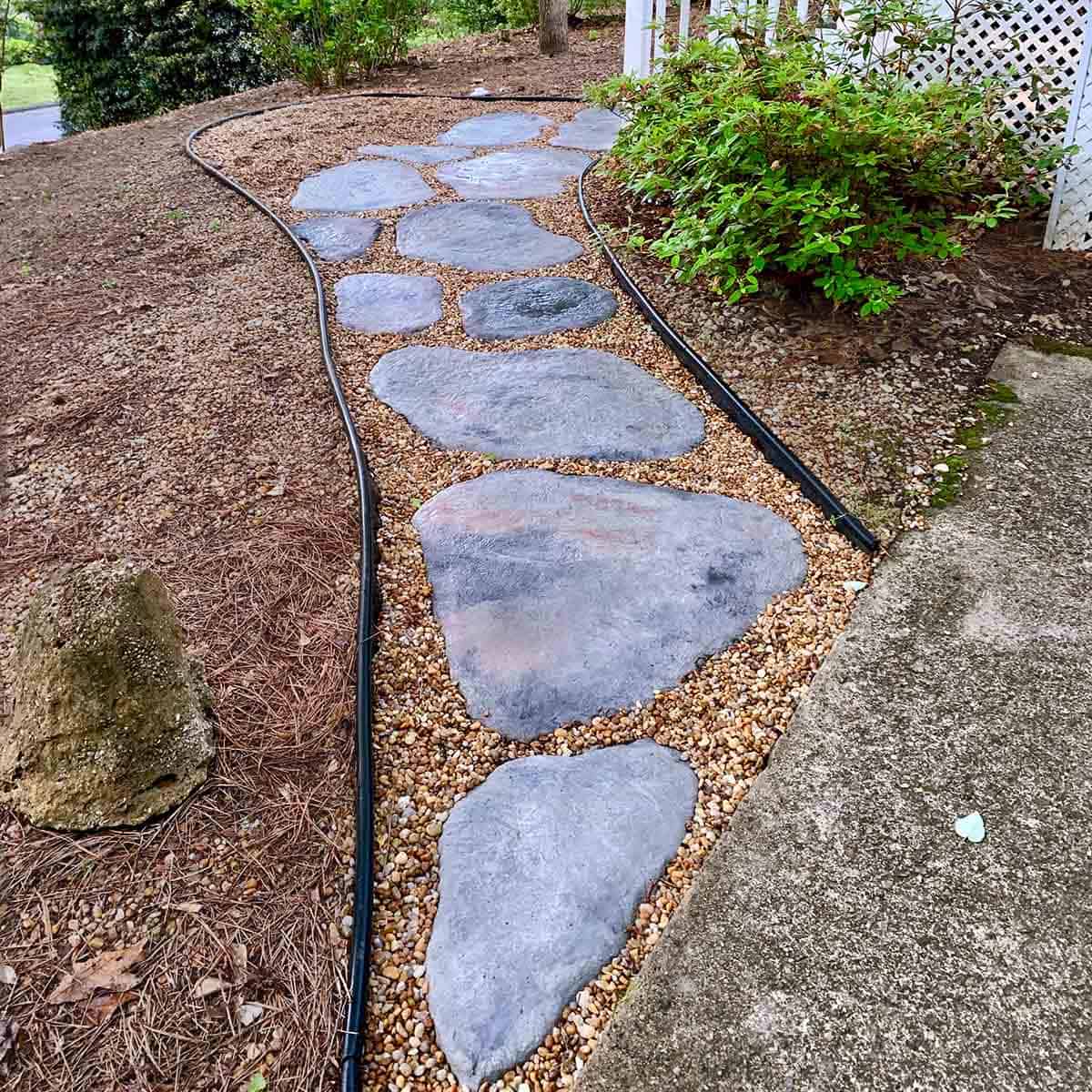 make your own stepping stones with concrete