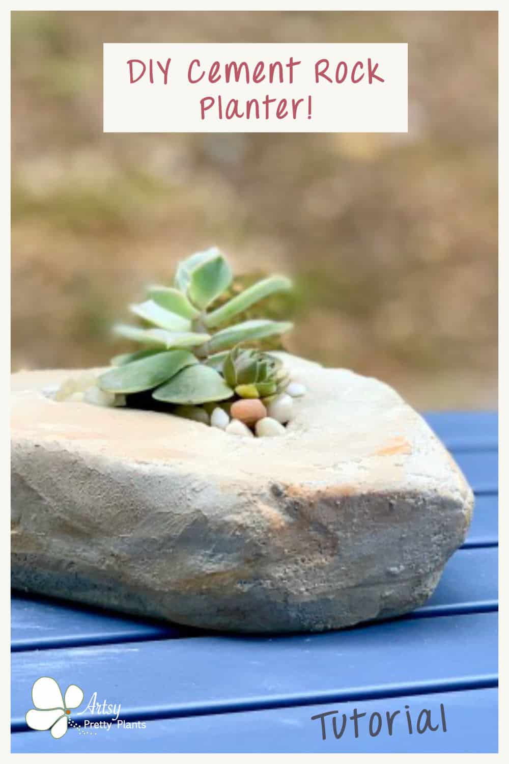 Make A DIY Faux Rock Planter From Cement Artsy Pretty Plants