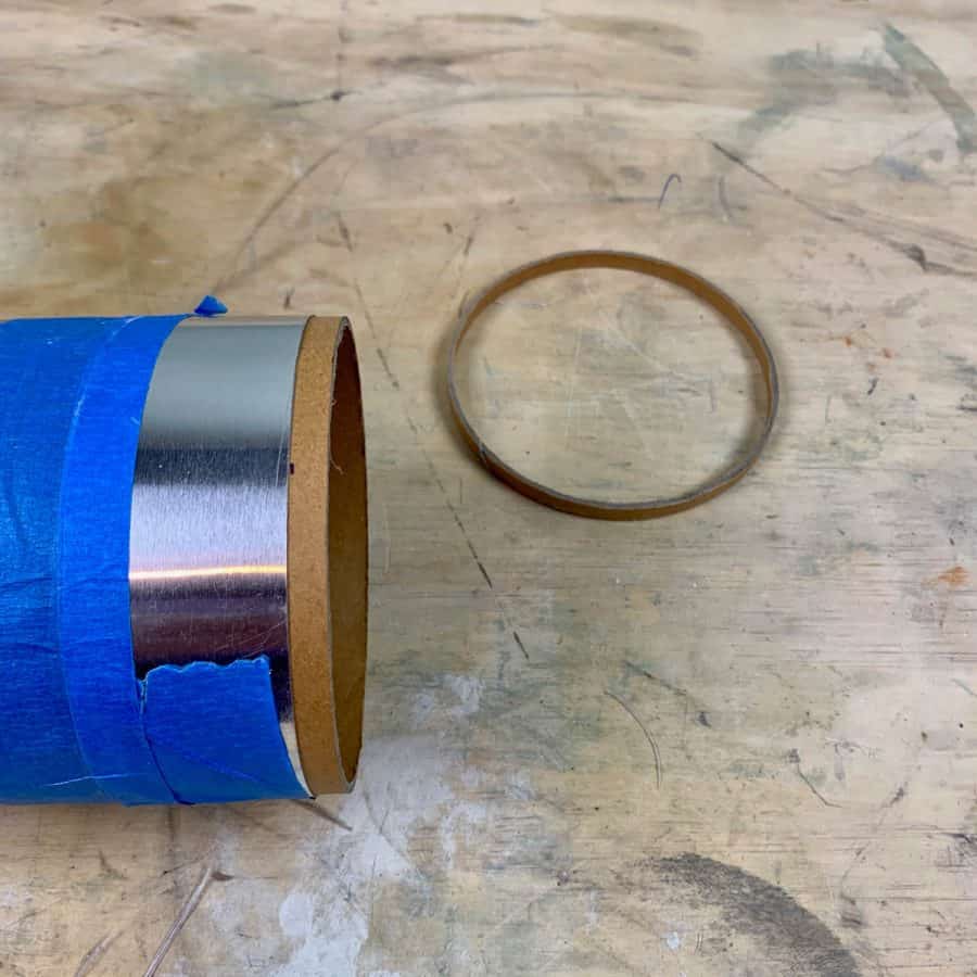 ring cut off of cardboard tube