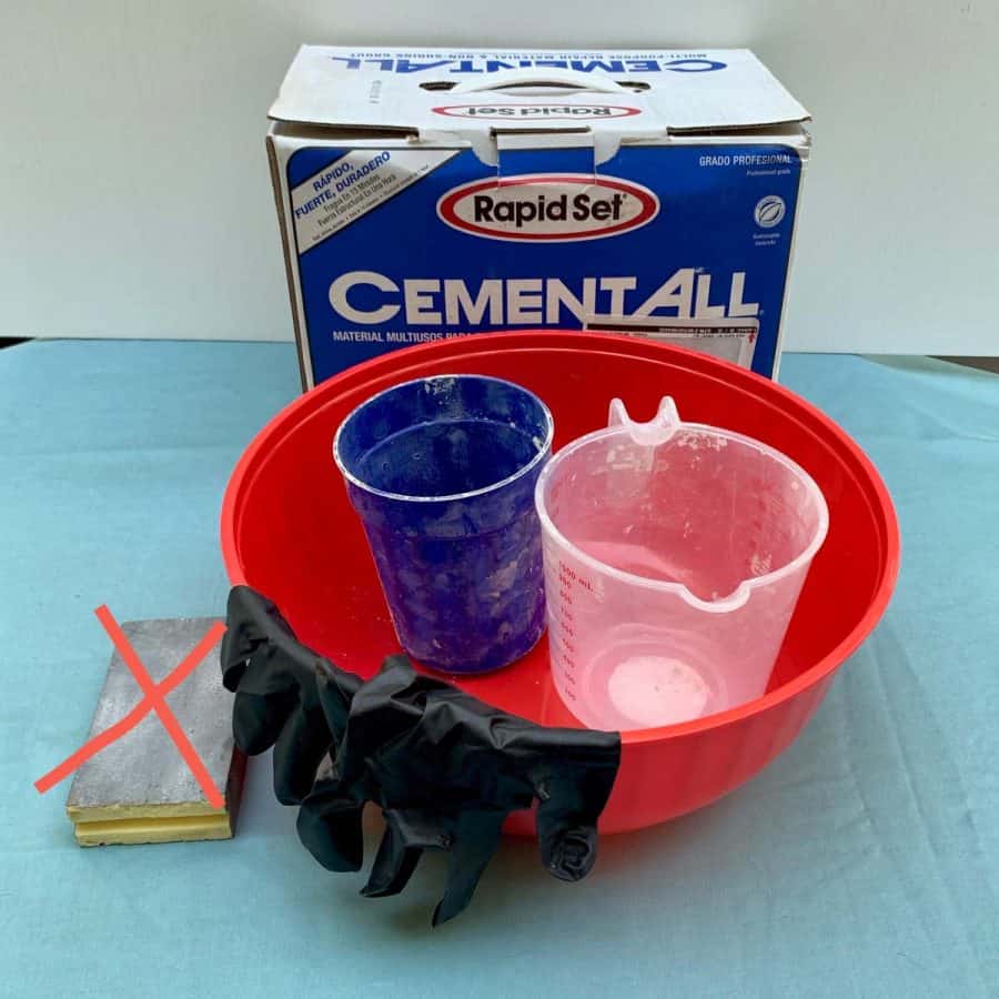 materials for turning plastic pot into cement planter