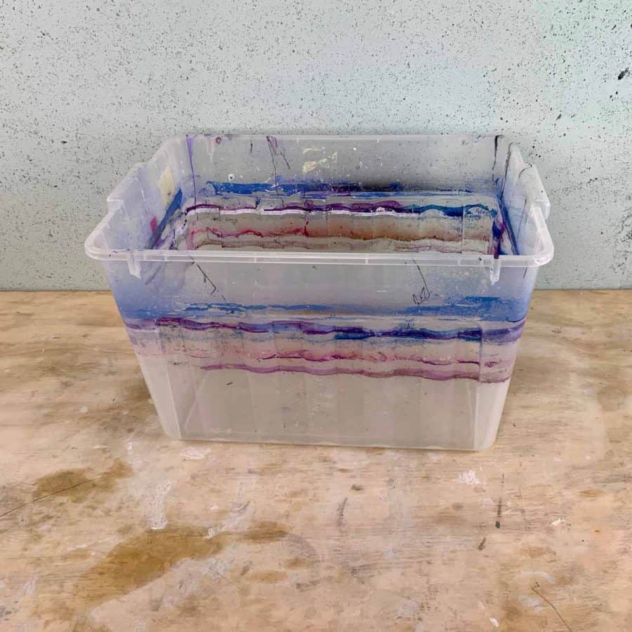 clear plastic bin for hydro dipping