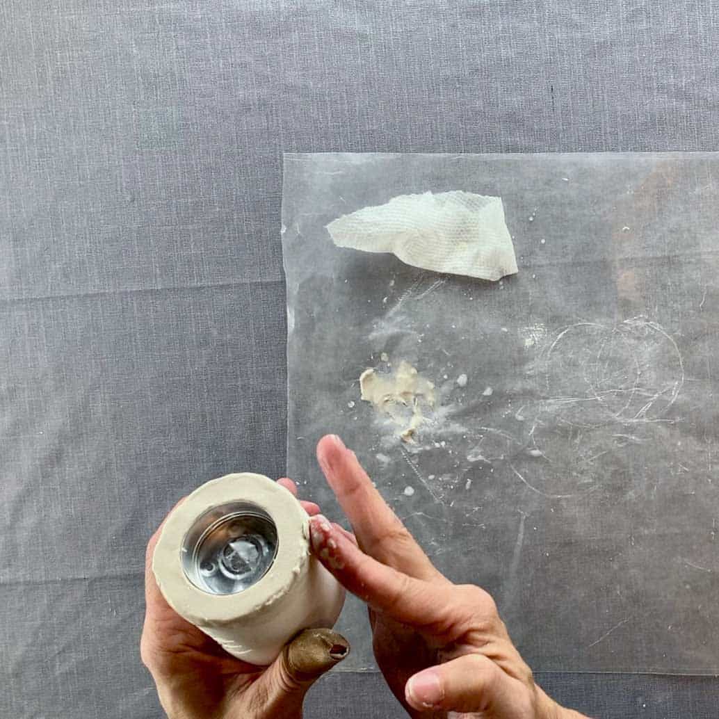 Air Dry Clay Candle Holder For Christmas Artsy Pretty Plants