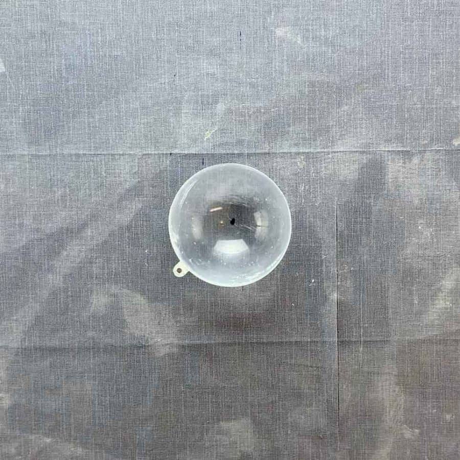 plastic cement mold with marker dot in center