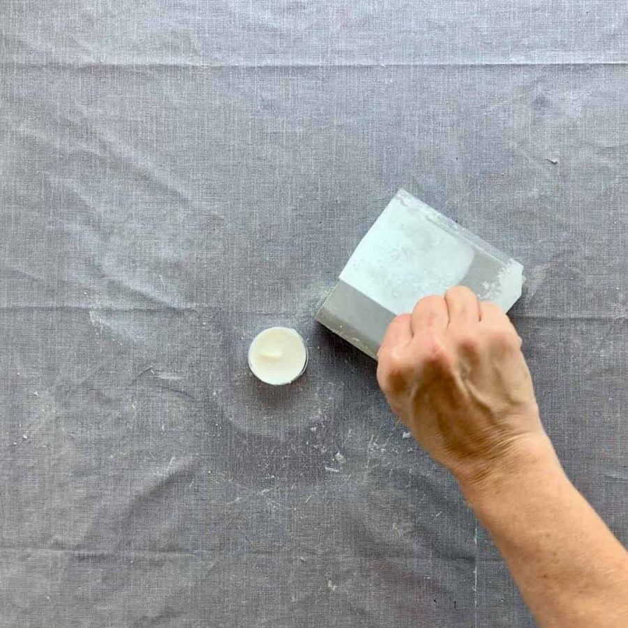 glueing piece of acetate to tile