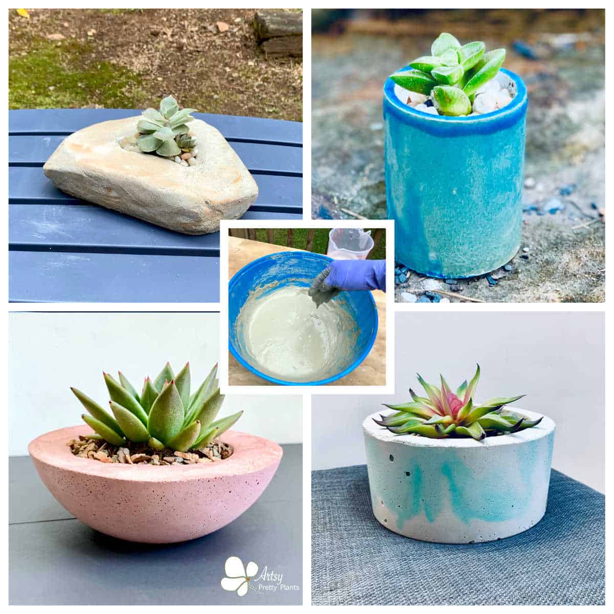 Concrete Planter Flower Pot & Succulents Planter Home Decor Gift Idea 