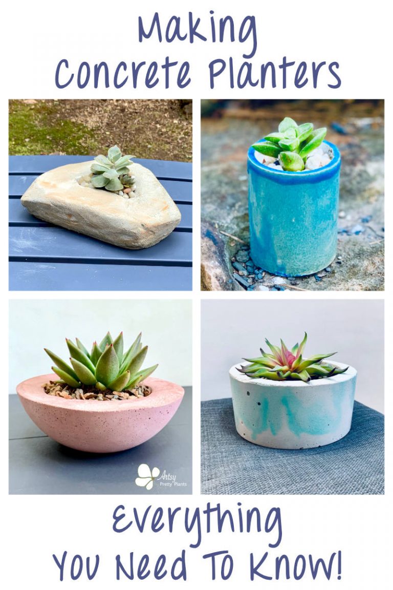 How To Make Concrete Planters The Ultimate Guide! Artsy Pretty Plants