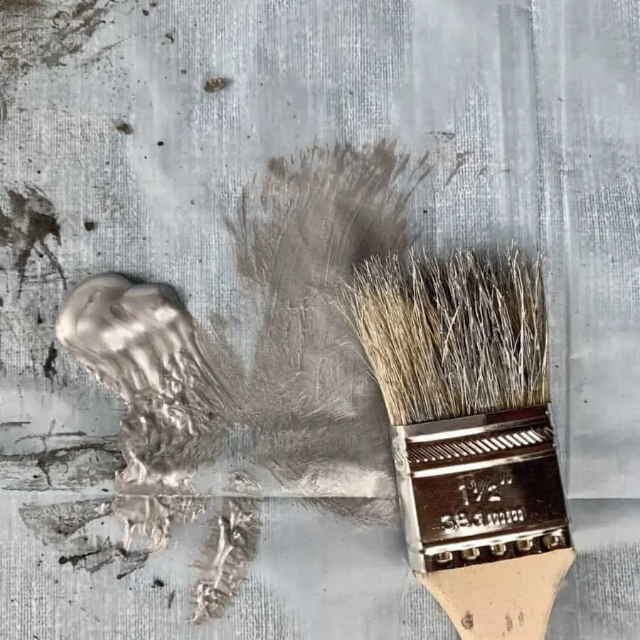 dry brush with metallic paint