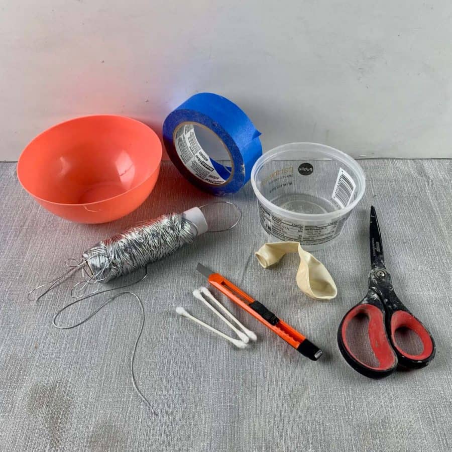 materials for making a textured concrete balloon bowl planter
