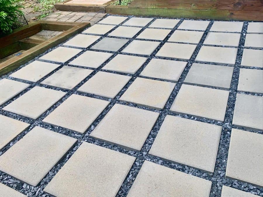 Build A Concrete Paver Patio, Laying Patio Pavers On Concrete
