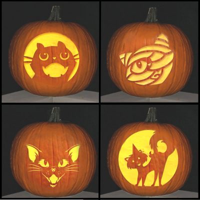 67 Cute Cat Pumpkin Carving Patterns (For Free!) | Artsy Pretty Plants