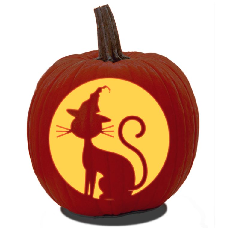 67 Cute Cat Pumpkin Carving Patterns (For Free!) | Artsy Pretty Plants