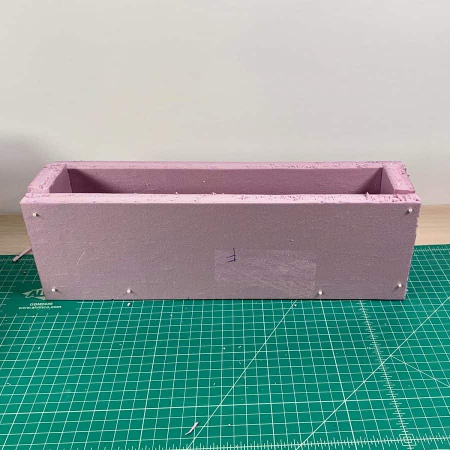 inner mold stuck together with long pins