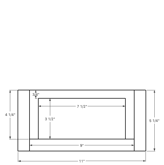 diagram of side view for block mold of a large concrete silicone mold