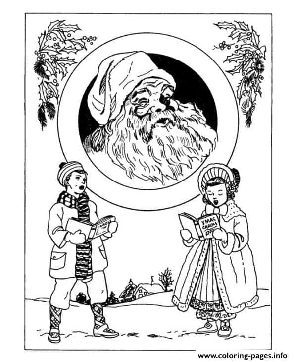 vintage nativity coloring pages
