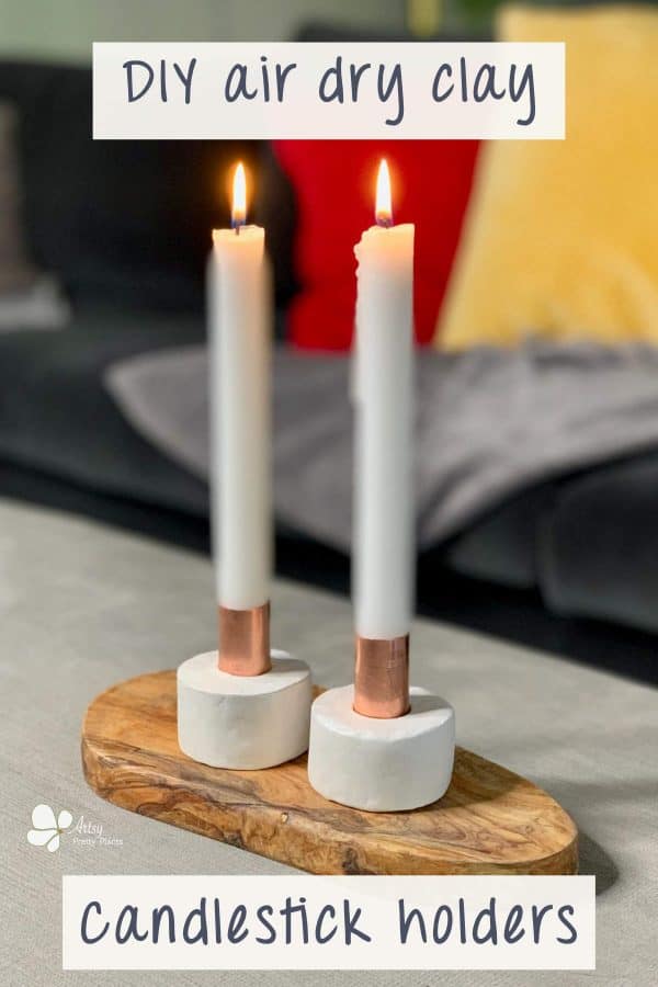 DIY Clay Candlestick Holders