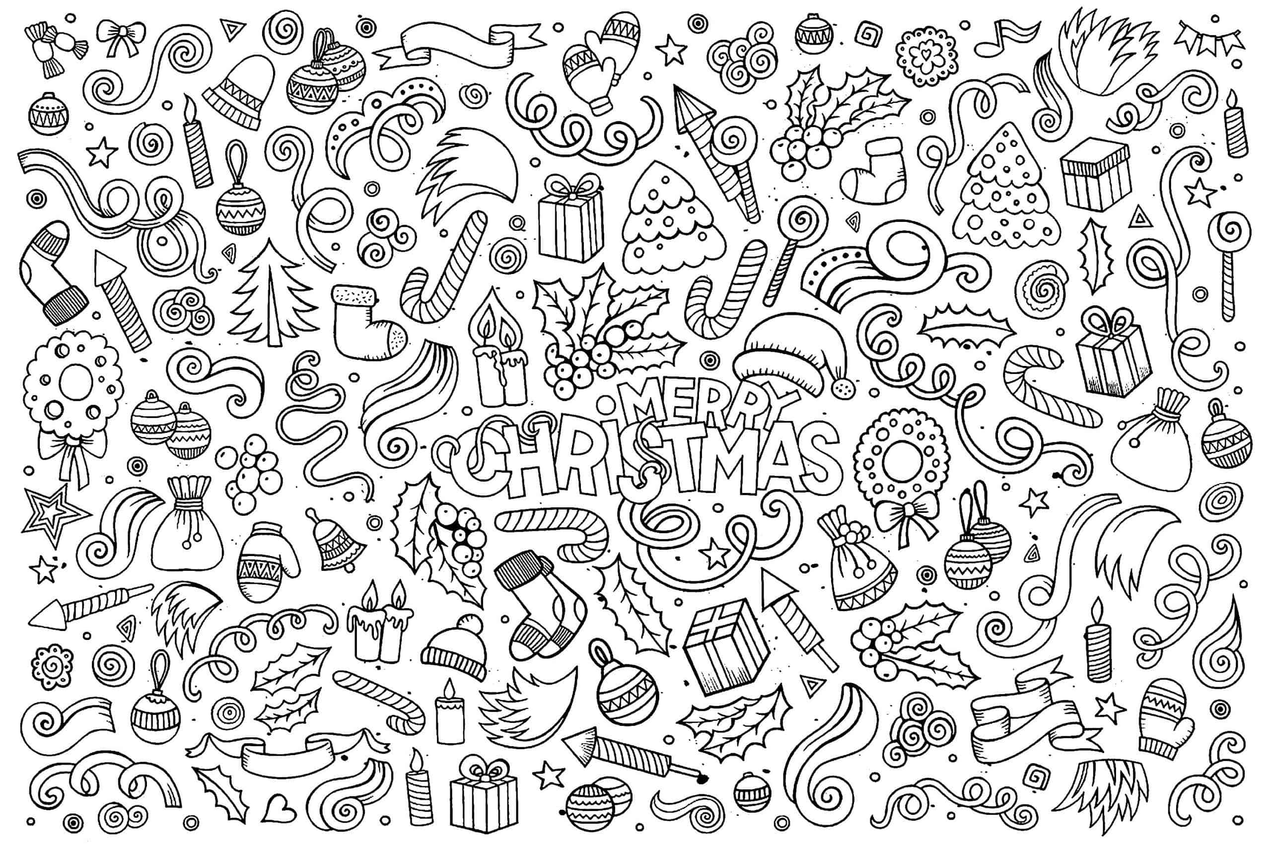 20 Free Adult Christmas Coloring Pages Printables   Artsy Pretty ...