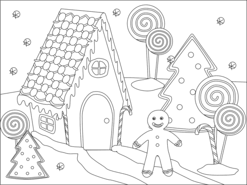 gingerbread man woman coloring pages