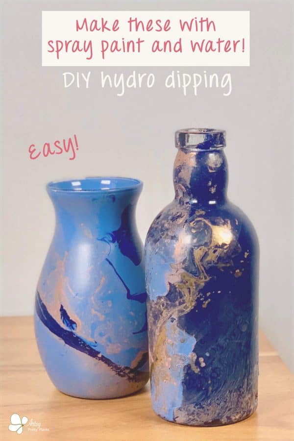 Hydro Dip Vases With Spray Paint