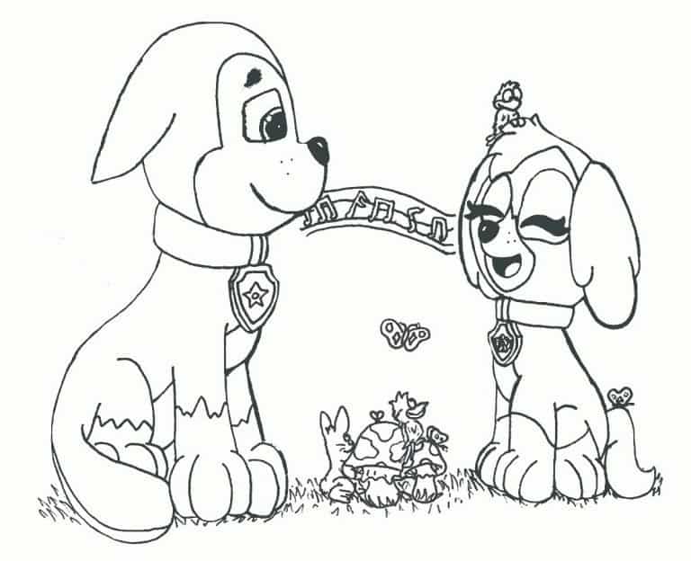 paw patrol skye coloring pages