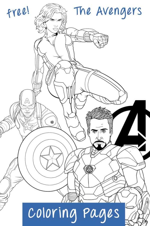 line drawings of avengers for coloring