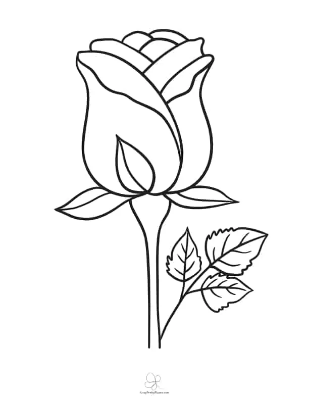 easy flowers coloring pages