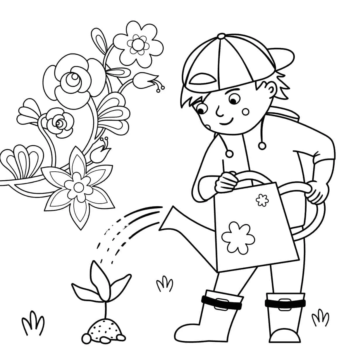 19 Best Free Garden Coloring Pages