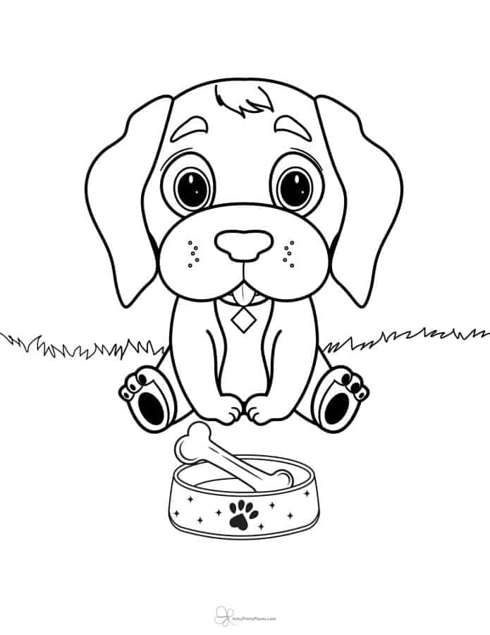 cute puppy coloring pages images