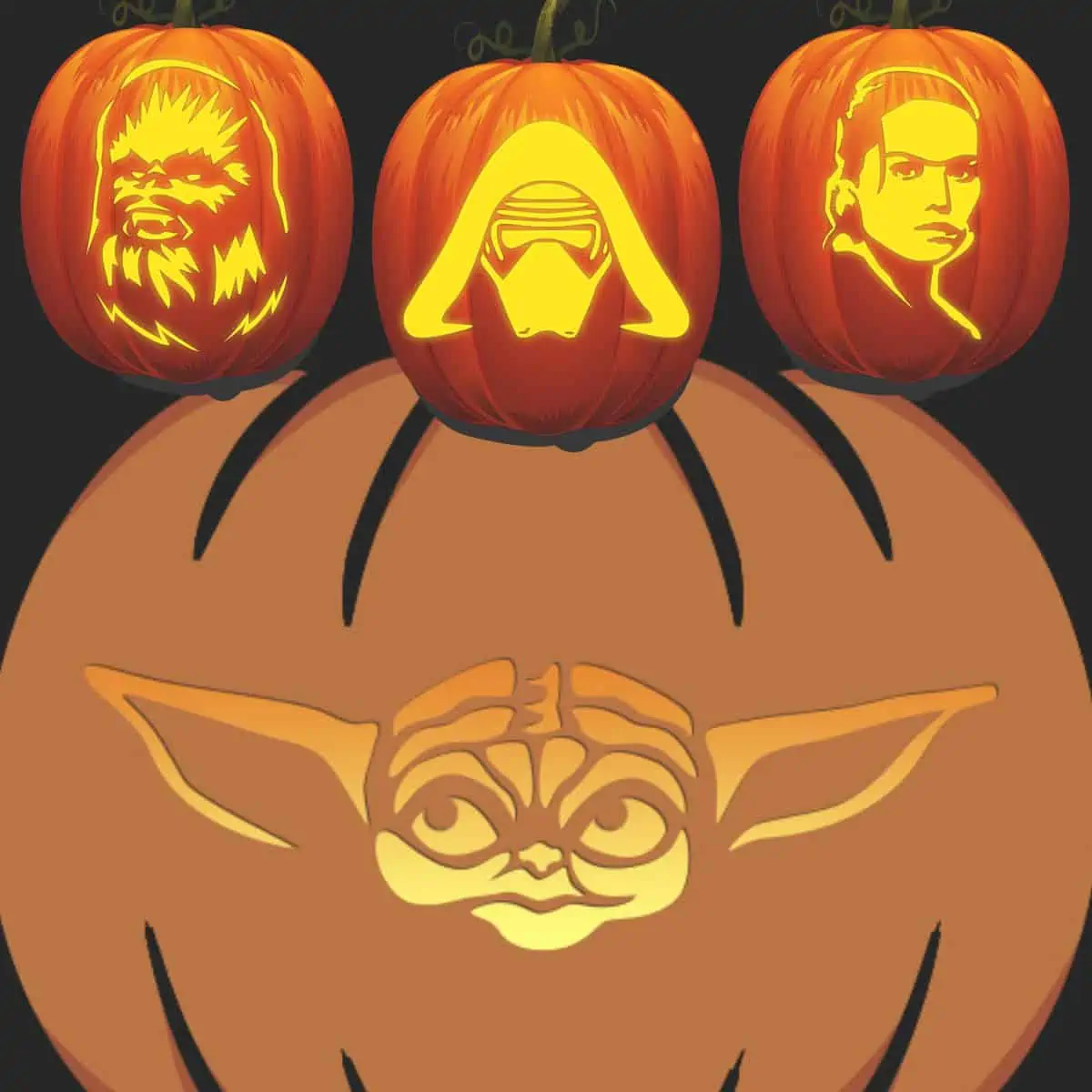 jack o lantern template star wars