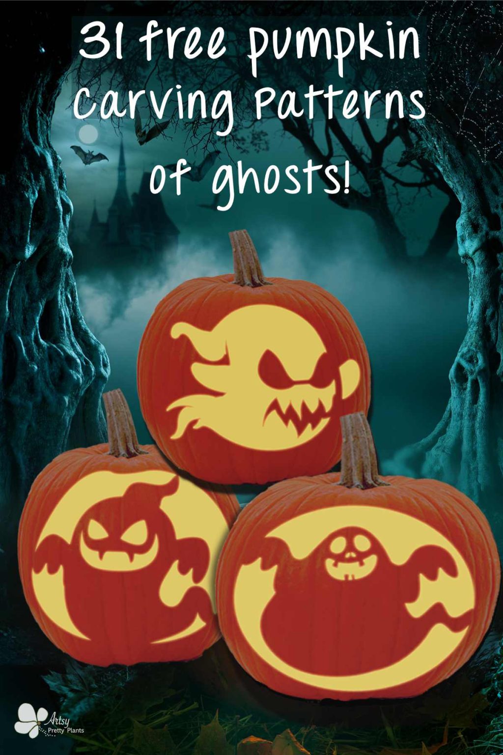 31 Ghost Pumpkin Carving Stencils For Free - Artsy Pretty Plants