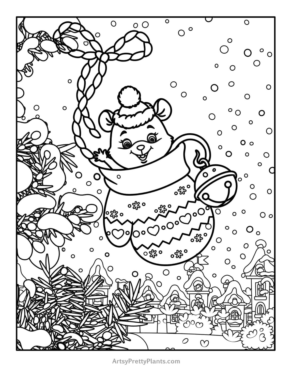 97 Free Adult Christmas Coloring Pages (Printables) | Artsy Pretty Plants