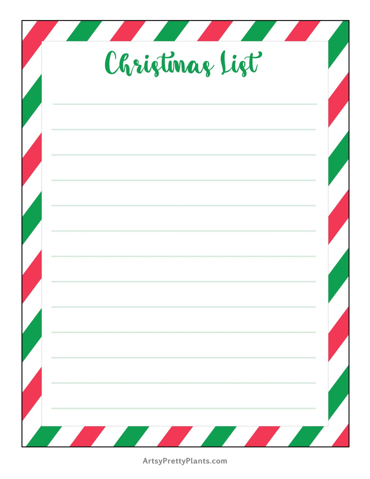 Christmas List Paper Printable Free 2024 - Stuff To Get For Christmas 2024