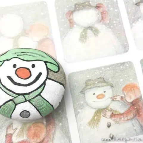Image for Snowman Painted Rock Craft