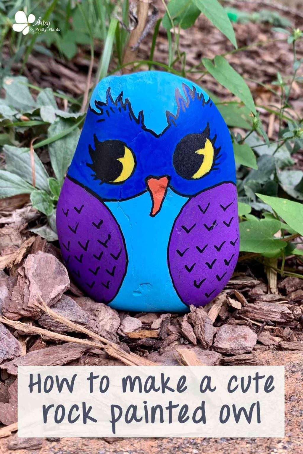 How to Make A Cute Owl Rock Painting Artsy Pretty Plants