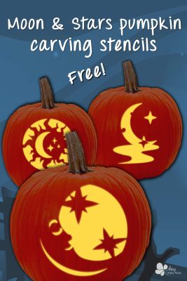 17 Moon And Stars Pumpkin Carving Patterns - Artsy Pretty Plants