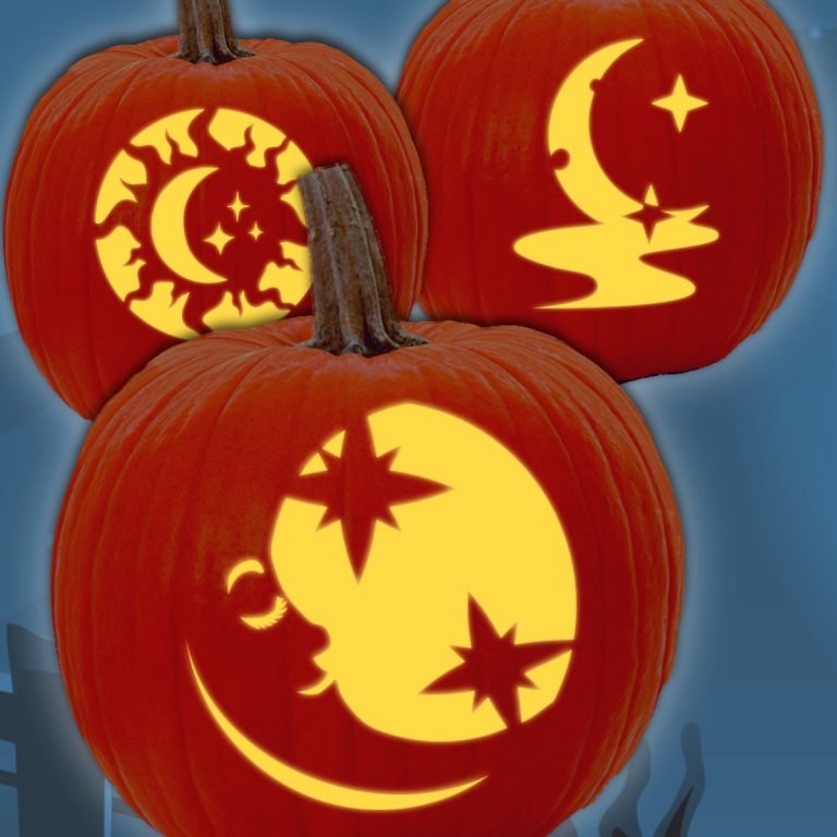 15 Moon And Stars Pumpkin Carving Patterns - Artsy Pretty Plants