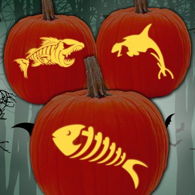 15 Free Fish Pumpkin Carving Patterns &amp; Stencils - Artsy Pretty Plants