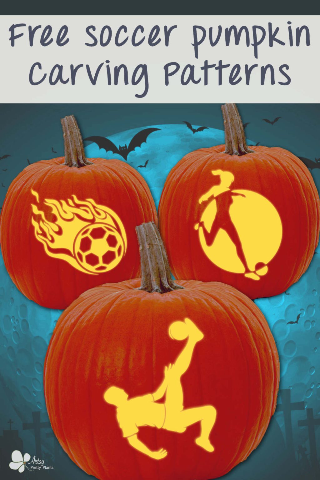 15 Soccer Pumpkin Carving Patterns (For Free!) - Artsy Pretty Plants