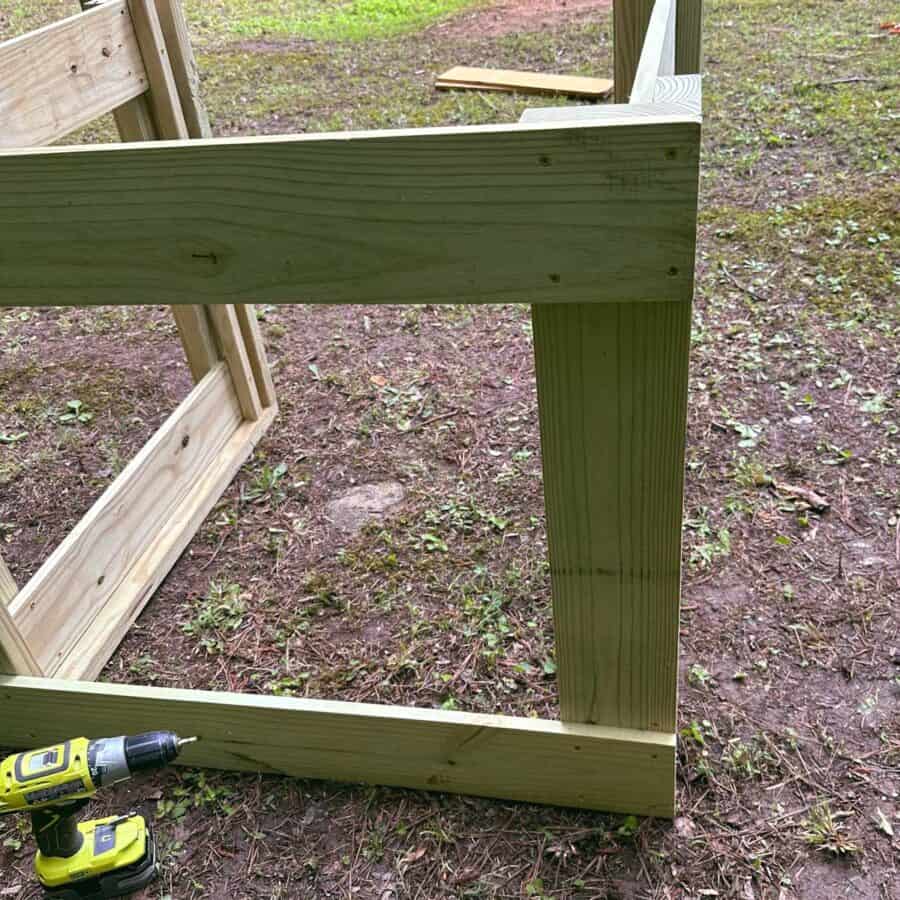 back side of compost bins/